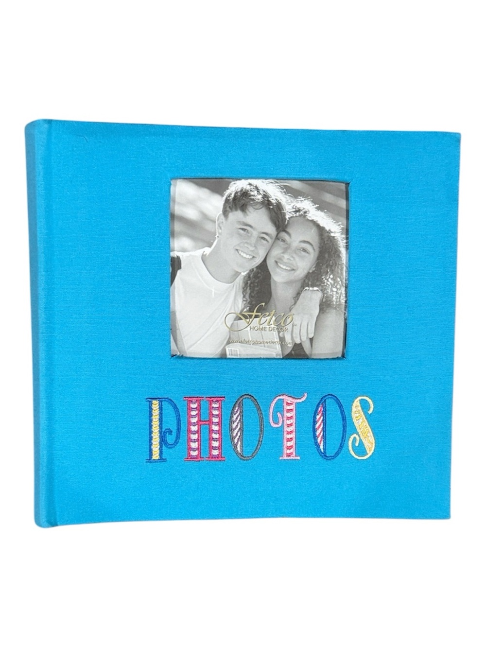 Bright Turquoise 'PHOTOS' Hardcover Photo Album